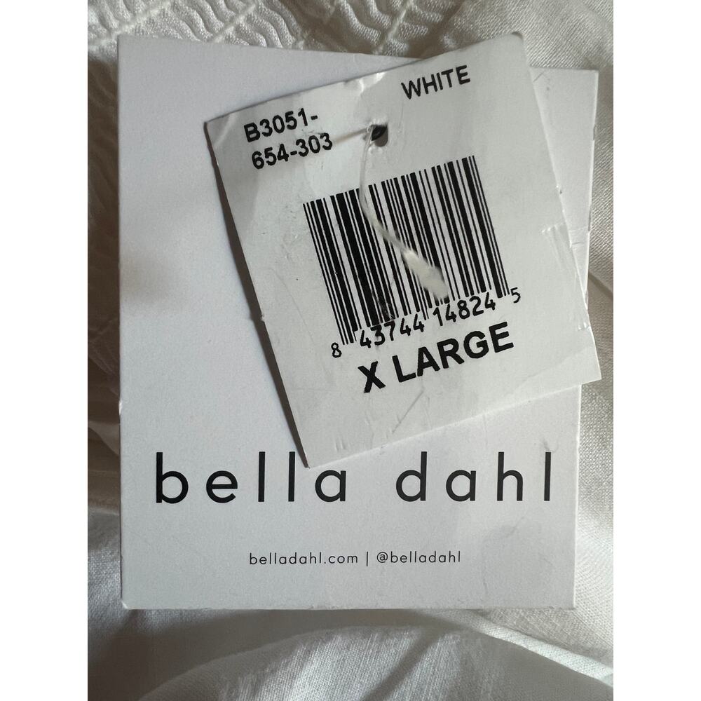 BELLA DAHL PANTS WOMENS SIZE XLARGE SMOCKED WAIST WIDE LEG WHITE NEW MSRP $150 - Picture 13 of 14